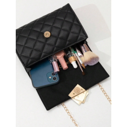 Geantă de Umăr Mini la Modă cu Model Decorativ în Formă de Diamant și Curea cu Lanț