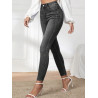 Blugi Skinny Privé cu Talie Înaltă și Finisaj Spălat