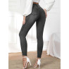 Blugi Skinny Privé cu Talie Înaltă și Finisaj Spălat