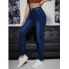 Blugi Skinny Albastri cu Buzunare Oblice pentru Femei