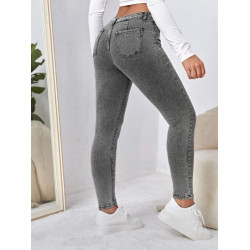 Blugi Skinny cu Buzunare Oblice pentru Femei – Confort și Stil Casual