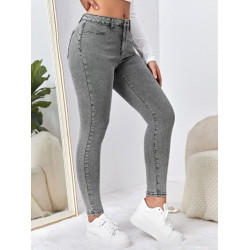 Blugi Skinny cu Buzunare Oblice pentru Femei – Confort și Stil Casual
