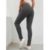 Blugi Skinny Gri cu Talie Elastică pentru Femei