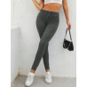 Blugi Skinny Gri cu Talie Elastică pentru Femei