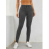 Blugi Skinny Gri cu Talie Elastică pentru Femei