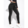 Blugi Skinny Negri cu Talie Înaltă pentru Femei