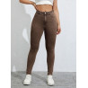 Blugi Skinny Maro cu Buzunare Oblice pentru Femei