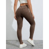 Blugi Skinny Maro cu Buzunare Oblice pentru Femei