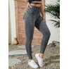 Blugi Skinny Gri cu Talie Înaltă pentru Femei – Eleganță Modernă și Confort
