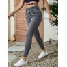 Blugi Skinny Gri cu Talie Înaltă pentru Femei – Eleganță Modernă și Confort