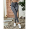 Blugi Skinny Gri cu Talie Înaltă pentru Femei – Eleganță Modernă și Confort