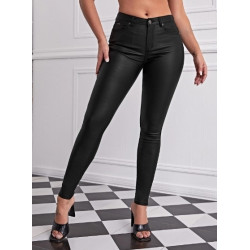 Pantaloni Skinny Negri cu Elasticitate Mare pentru Femei