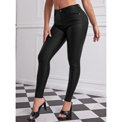 Pantaloni Skinny Negri cu Elasticitate Mare pentru Femei