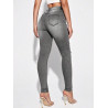 Blugi Skinny Casual pentru Femei cu Tăieturi, Buzunare și Detalii Ripped