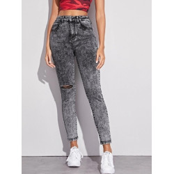 Blugi Skinny cu Talie Înaltă și Elasticitate Mare pentru Femei