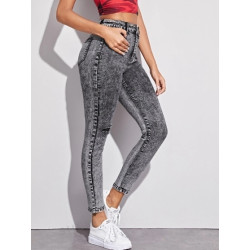 Blugi Skinny cu Talie Înaltă și Elasticitate Mare pentru Femei