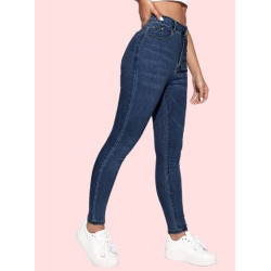 Blugi Skinny Casual pentru Femei cu Buzunare