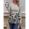 Bluză Peplum cu Imprimeu Leopard pentru Femei