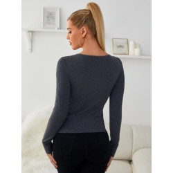 Bluză cu Design Criss Cross în Față pentru Femei