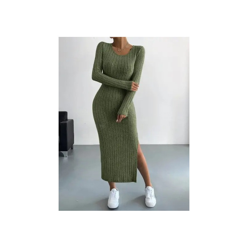 Rochie Bodycon cu Tăietură pe Coapsă