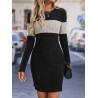 Rochie Mini Bodycon Călduroasă cu Mâneci Lungi pentru Femei