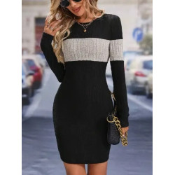 Rochie Mini Bodycon Călduroasă cu Mâneci Lungi pentru Femei