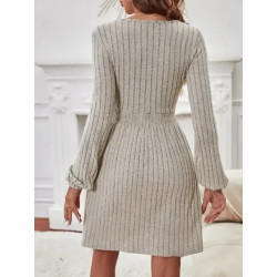 Rochie A-line cu Mâneci Lanterne