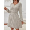 Rochie A-line cu Mâneci Lanterne