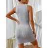 Rochie Bodycon din Tricot Ribbed – Eleganță Simplă pentru Femei