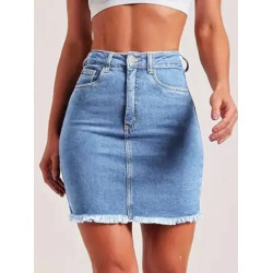 Fustă Denim Bodycon Sexy cu...