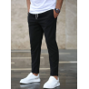 Pantaloni Manfinity Homme pentru bărbați cu buzunare oblice și șnur în talie