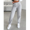Pantaloni de Trening Gri cu Talie Elastică pentru Femei