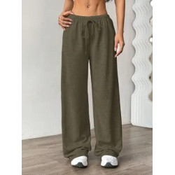 Pantaloni Jogger Casual Drepți cu Șnur pentru Femei