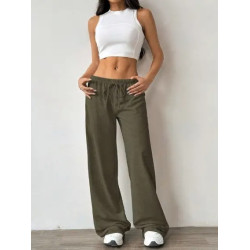 Pantaloni Jogger Casual Drepți cu Șnur pentru Femei