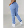 Pantaloni de Trening Casuali Albastri cu Șnur pentru Femei