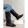 Cizme Minimaliste Femei, Slip-On, Stil Slouchy, Din Piele Artificială, Negre