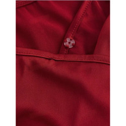 Mini Rochie Roșie cu Papion și Mâneci Lantern – Eleganță și Feminitate