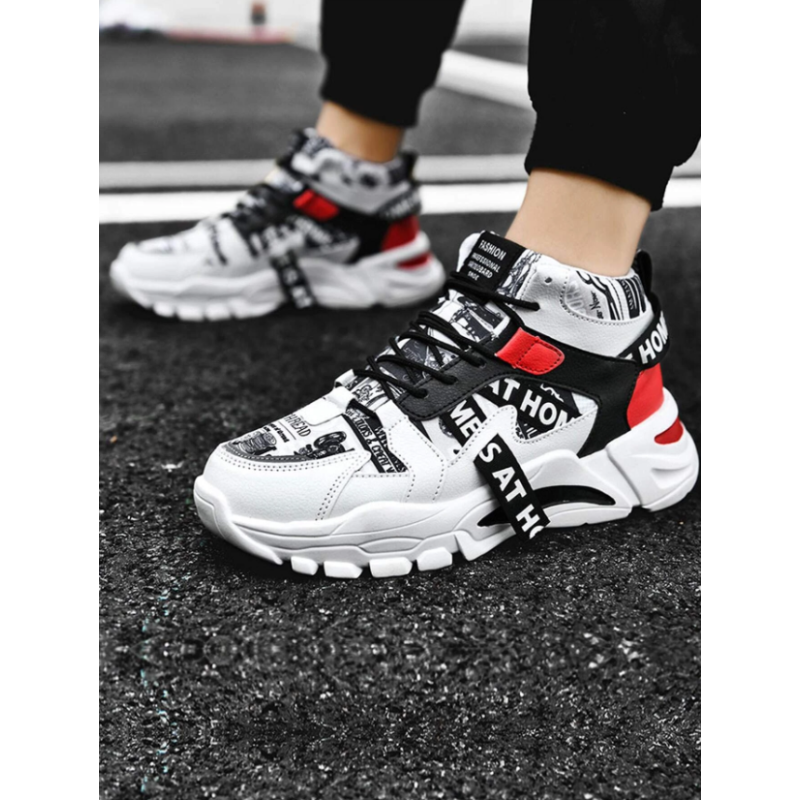 Adidași street design pentru bărbați cu închidere prin șireturi, chunky și casual pentru sport
