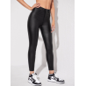 Blugi Skinny cu Aspect de Piele și Buzunare Înclinate pentru Femei