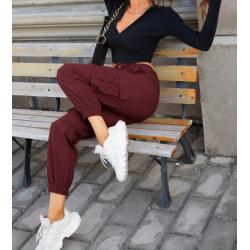 Pantaloni Cargo cu Buzunare Înclinate