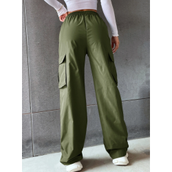 Pantaloni Dama Cargo cu Buzunare Laterale