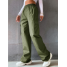 Pantaloni Dama Cargo cu Buzunare Laterale
