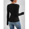 Bluza Tricotată Essnce cu Închidere cu Șireturi în Față și Dantelă - Eleganță și Rafinament