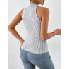 Maieu Essnce Slim-Fit Tricotat cu Găuri și Bretele Încrucișate în Spate Pentru Femei