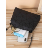 Geantă Pătrată Mică, Model Geometric, Neagră Solidă, Crossbody pentru Femei