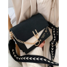 Geantă Crossbody cu Lanț Decorativ cu Capacitate Mare